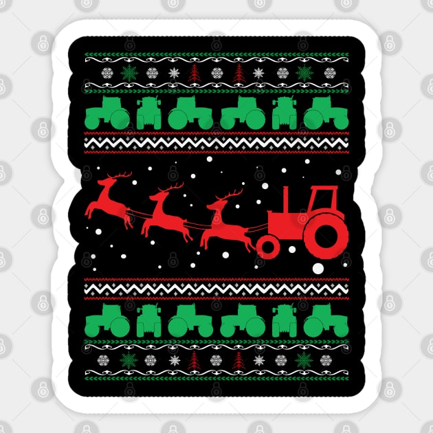 Tractor christmas sweater 2025